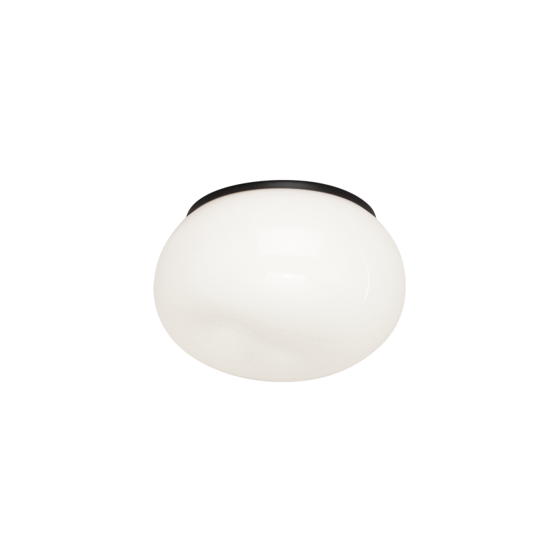 Matteo Lighting M14001BKOP One Light Flush Mount, Black