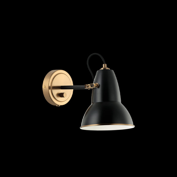 Matteo Lighting S08411AGBK One Light Wall Sconce, Black