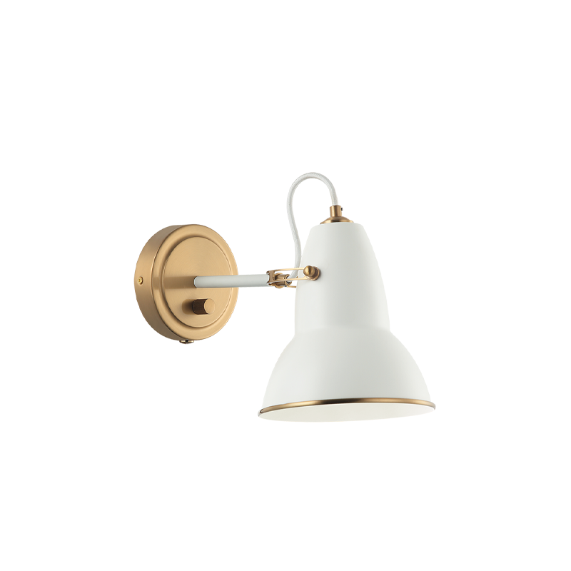 Matteo Lighting S08411AGWH One Light Wall Sconce, White