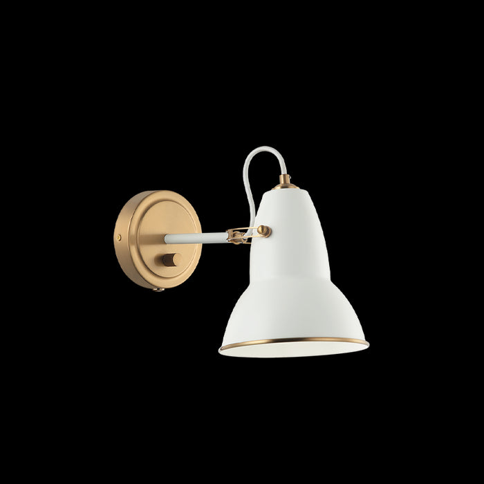 Matteo Lighting S08411AGWH One Light Wall Sconce, White