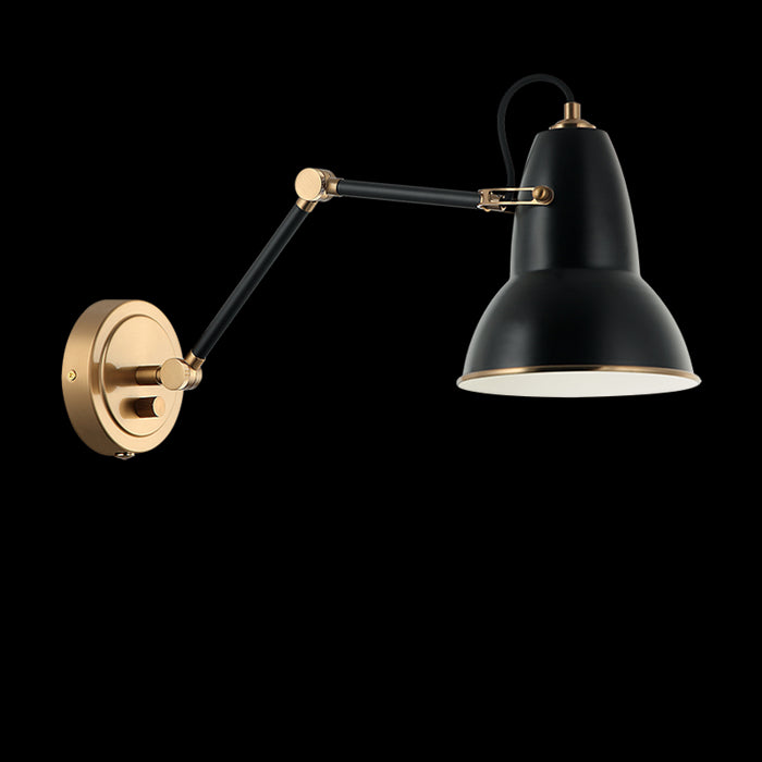 Matteo Lighting S08421AGBK One Light Wall Sconce, Black