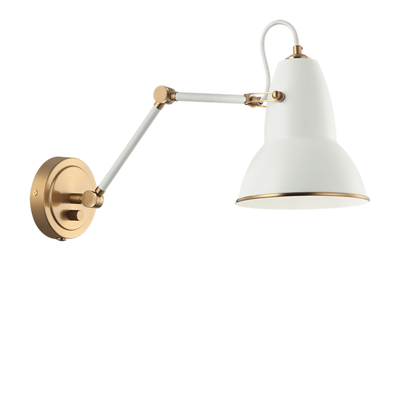 Matteo Lighting S08421AGWH One Light Wall Sconce, White