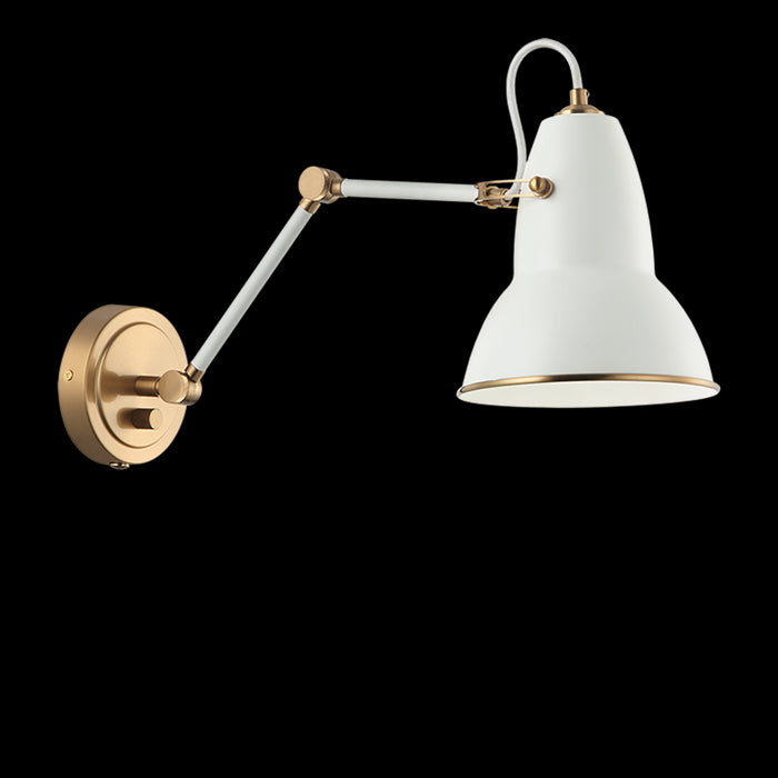 Matteo Lighting S08421AGWH One Light Wall Sconce, White