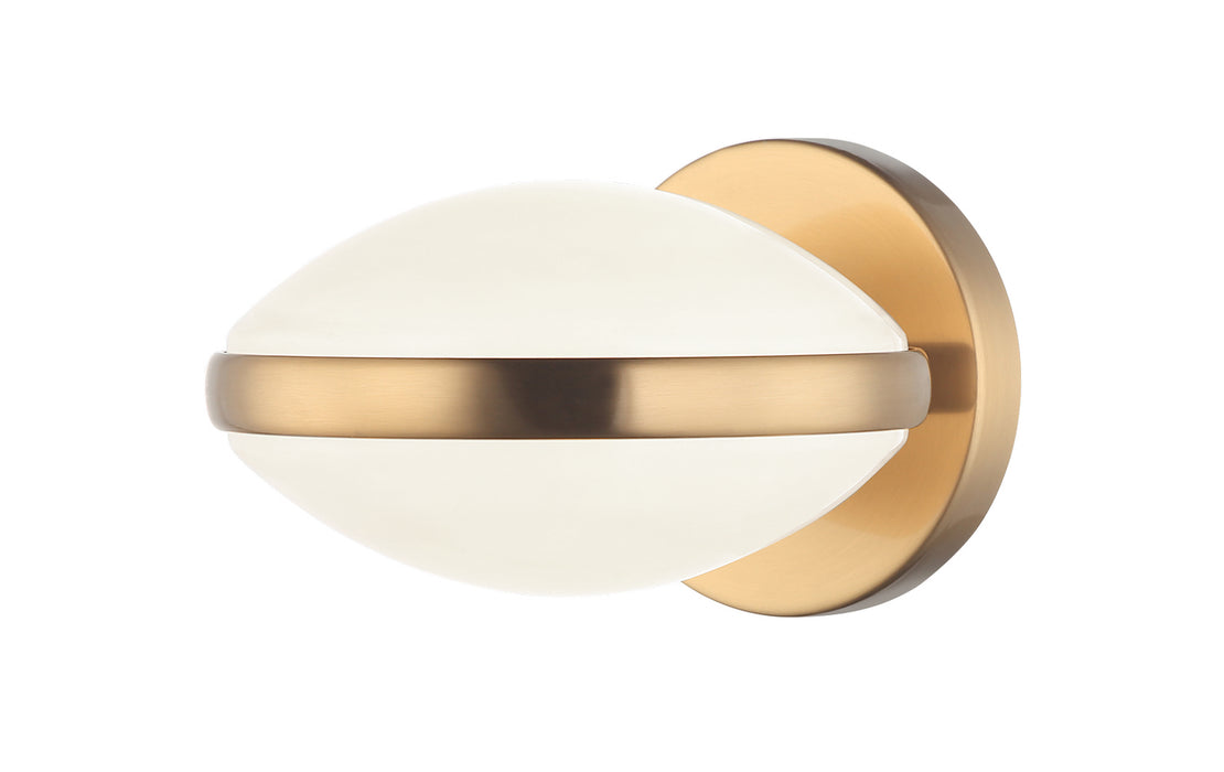 Matteo Lighting W71501AG One Light Wall Sconce, Aged Gold Brass