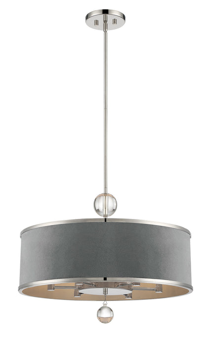 Metropolitan N7326-613 Six Light Pendant, Polished Nickel