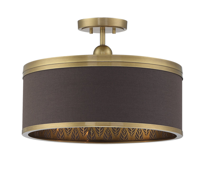 Metropolitan N7344-790 Four Light Semi Flush Mount, Aged Antique Brass