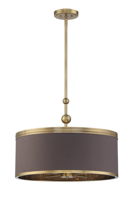 Metropolitan N7345-790 Five Light Pendant, Aged Antique Brass