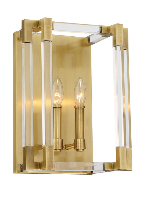 Metropolitan N7352-790 Two Lights Wall Sconce, Aged Antique Brass