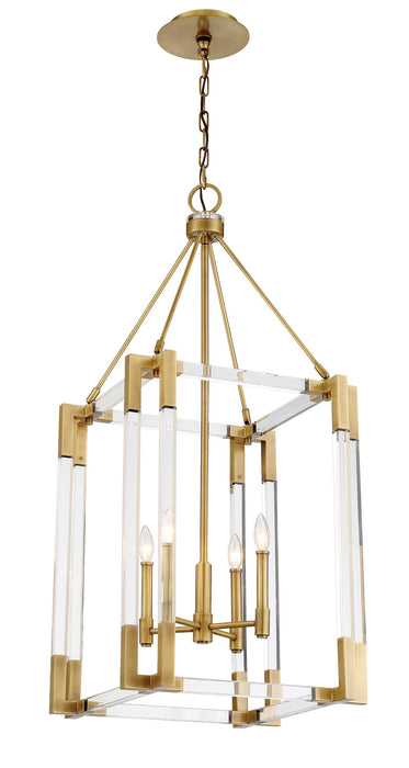 Metropolitan N7354-790 Four Lights Pendant, Aged Antique Brass