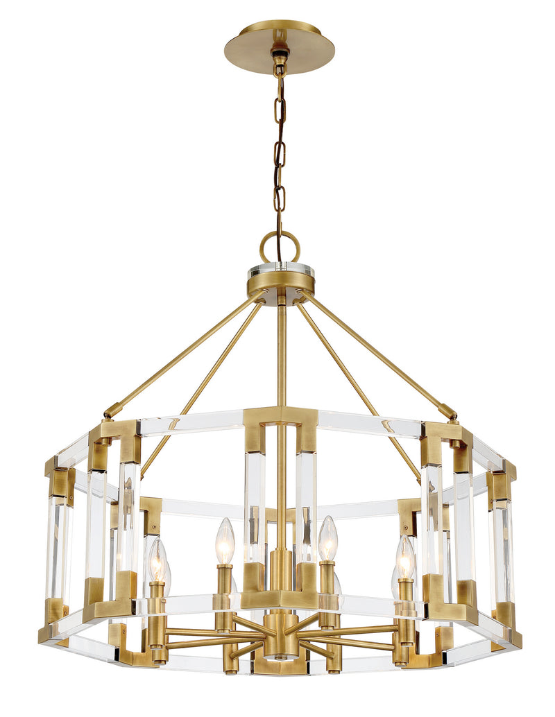 Metropolitan N7358-790 Eight Lights Chandelier, Aged Antique Brass