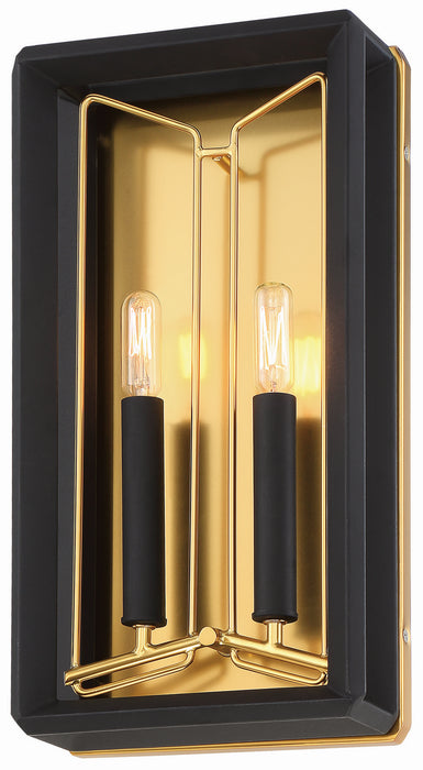 Metropolitan N7852-707 Two Light Wall Sconce, Sand Coal With Honey Gold Acce
