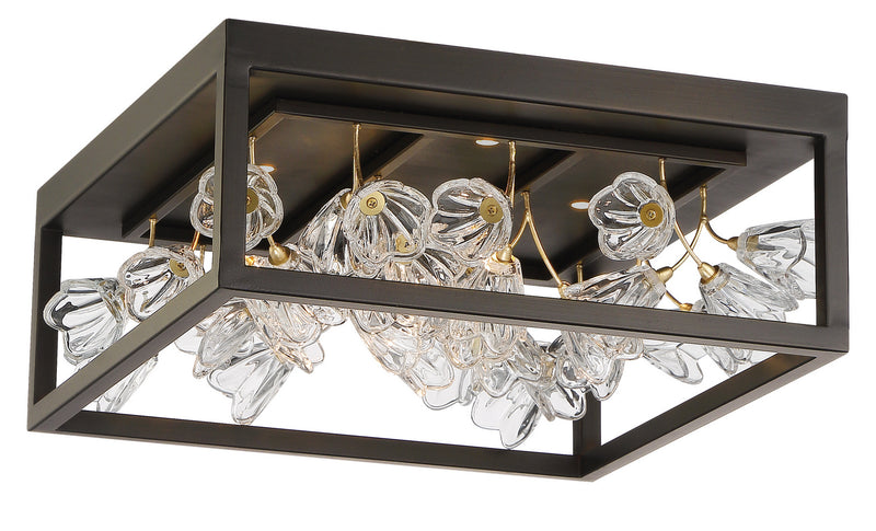 Metropolitan N7964-730-L LED Flush Mount, Regal Bronze W/ Empire Gold