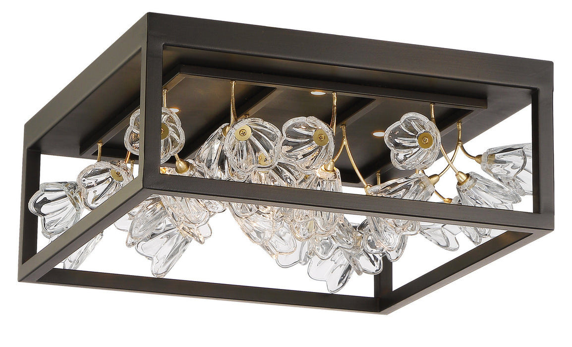 Metropolitan N7964-730-L LED Flush Mount, Regal Bronze W/ Empire Gold