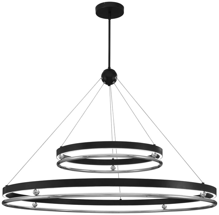 Metropolitan N7997-572-L LED Pendant, Coal W/ Polished Nickel Highli