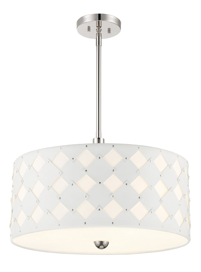 George Kovacs P5338-613 Three Light Pendant, Polished Nickel