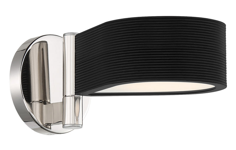 George Kovacs P5341-572-L LED Wall Mount, Coal With Polished Nichel High