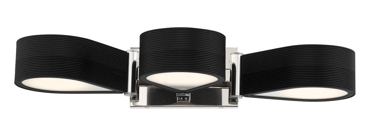 George Kovacs P5343-572-L LED Bath, Coal With Polished Nichel High