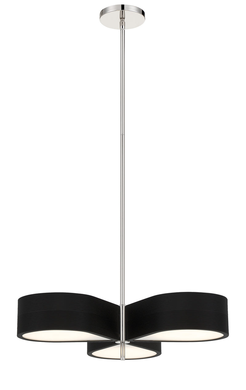 George Kovacs P5345-572-L LED Pendant, Coal With Polished Nichel High