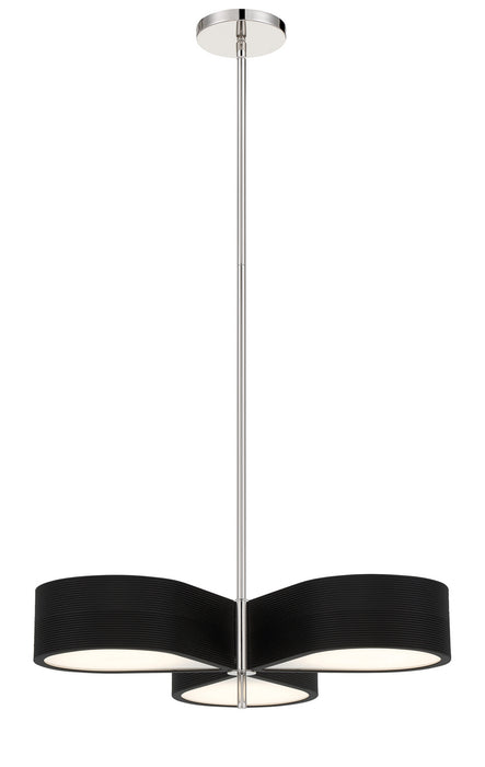 George Kovacs P5345-572-L LED Pendant, Coal With Polished Nichel High
