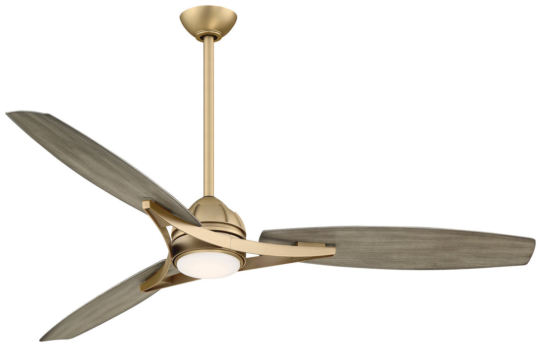 Minka Aire F742L-SBR 65"Outdoor Ceiling Fan, Soft Brass