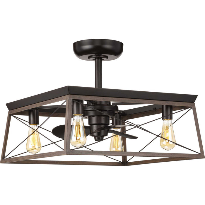 Progress Lighting P250067-020-WB 22" Ceiling Fan, Antique Bronze