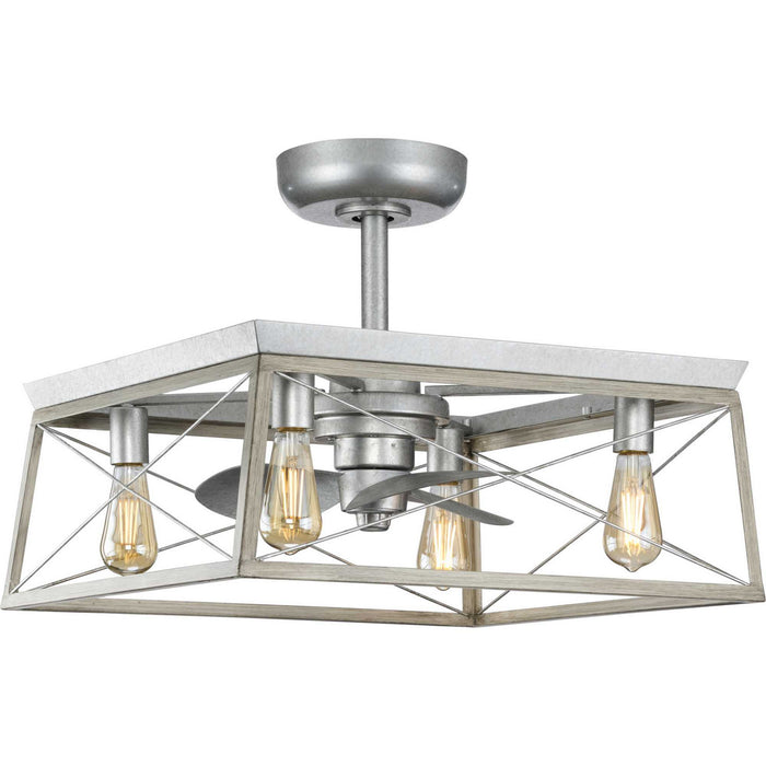 Progress Lighting P250067-141-WB 22" Ceiling Fan, Galvanized