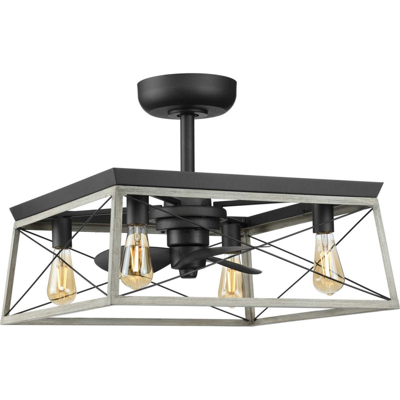 Progress Lighting P250067-143-WB 22" Ceiling Fan, Graphite
