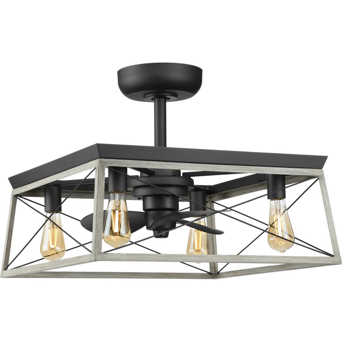 Progress Lighting P250067-143-WB 22" Ceiling Fan, Graphite