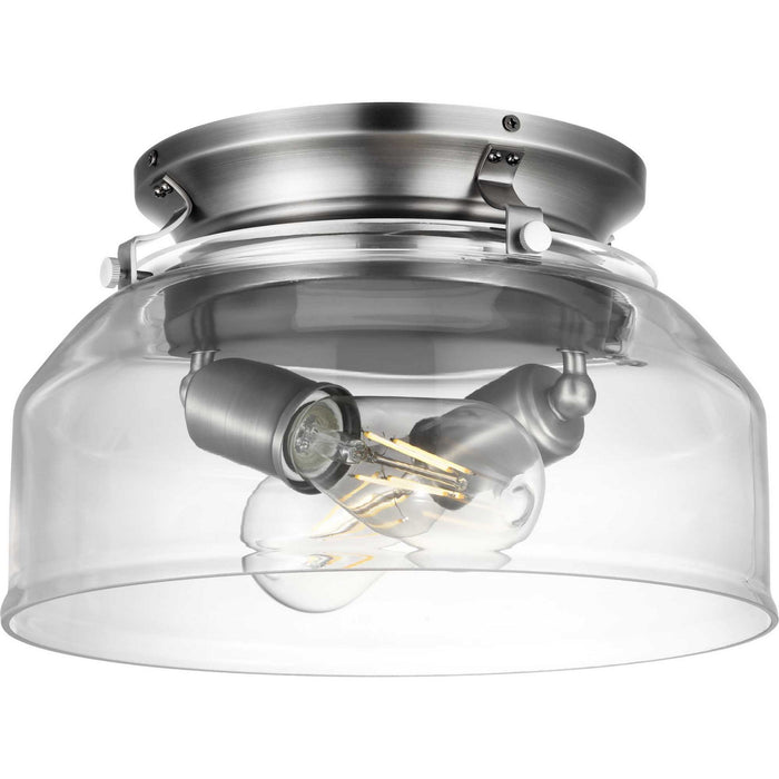 Progress Lighting P260000-081-WB Two Light Fan Light Kit, Antique Nickel