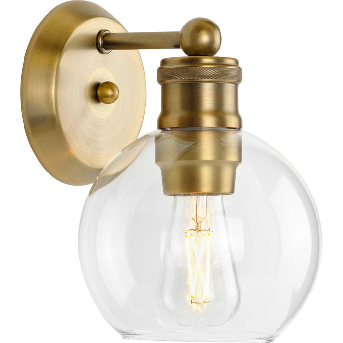 Progress Lighting P300049-163 One Light Bath Bracket, Vintage Brass