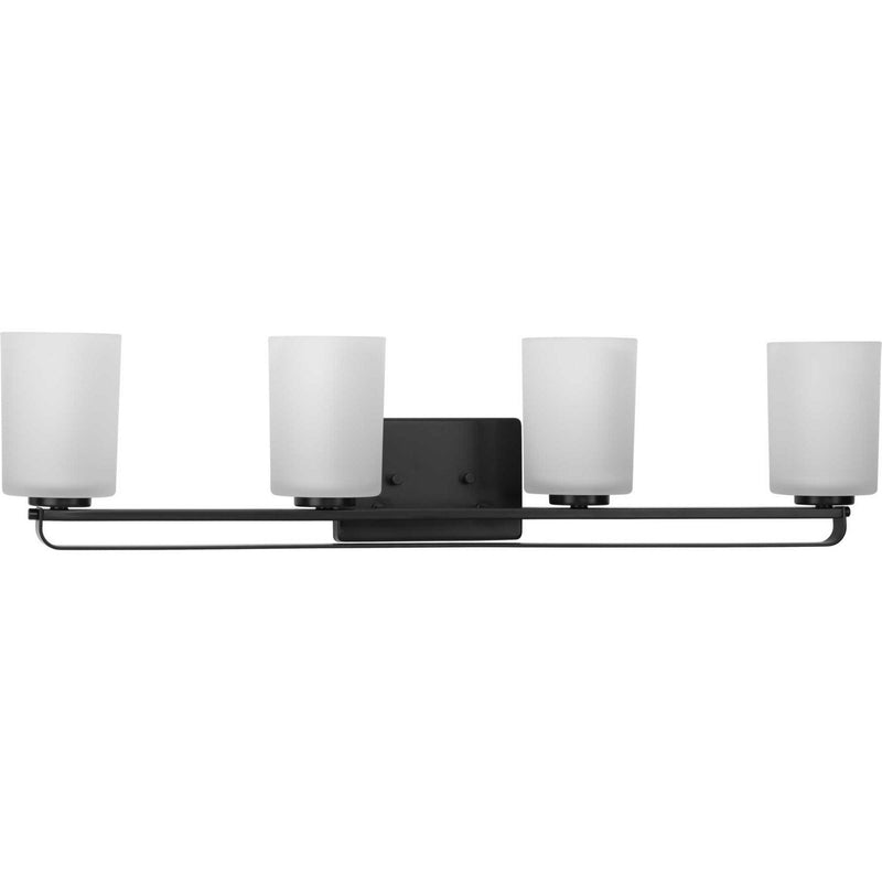 Progress Lighting P300344-31M Four Light Bath Bracket, Matte Black