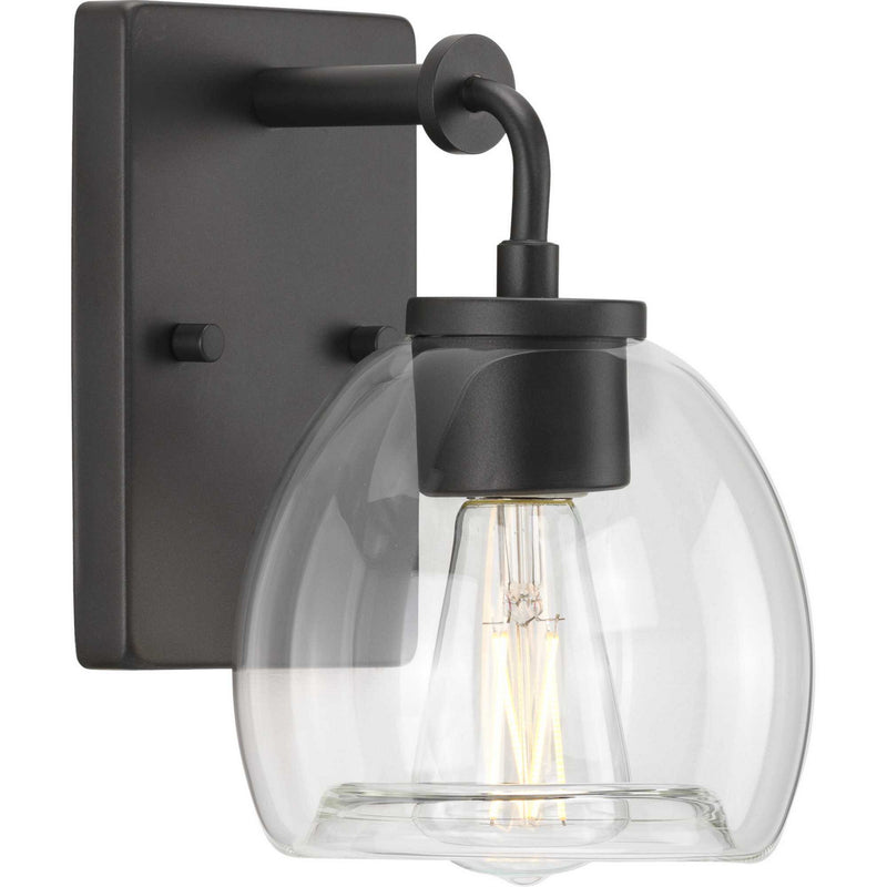 Progress Lighting P300345-143 One Light Bath Bracket, Graphite