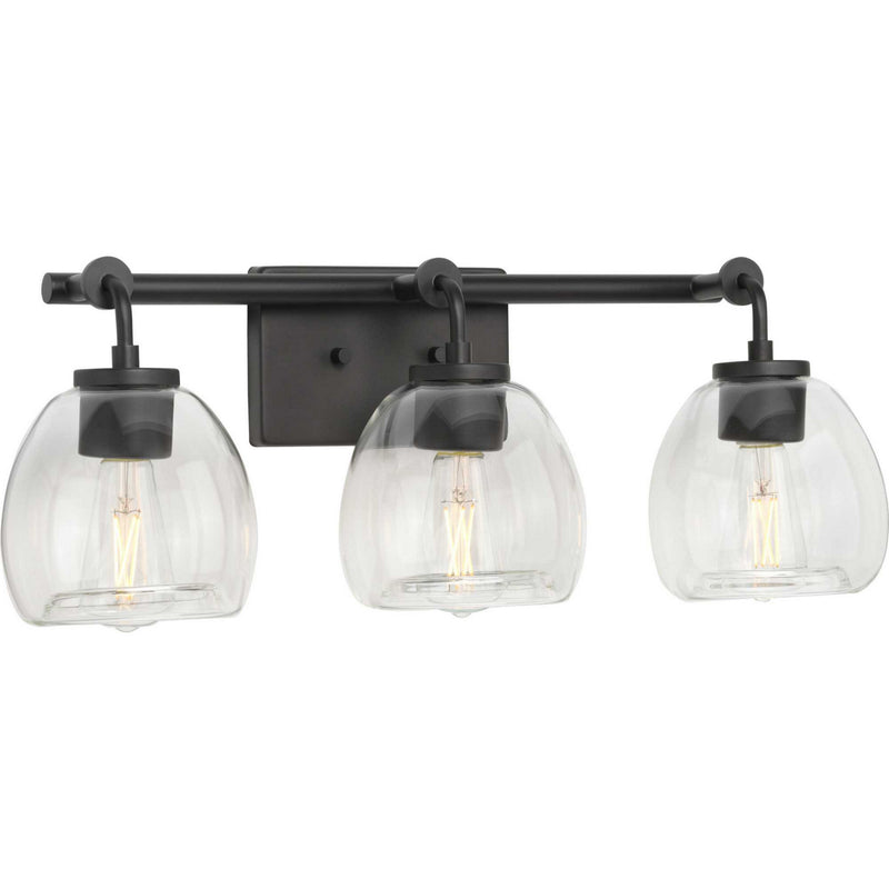 Progress Lighting P300347-143 Three Light Bath Bracket, Graphite