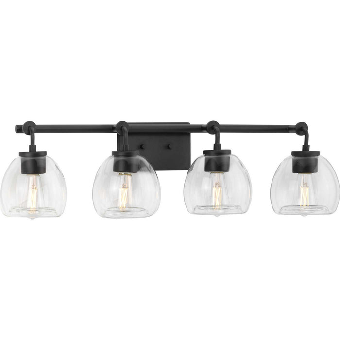 Progress Lighting P300348-143 Four Light Bath Bracket, Graphite