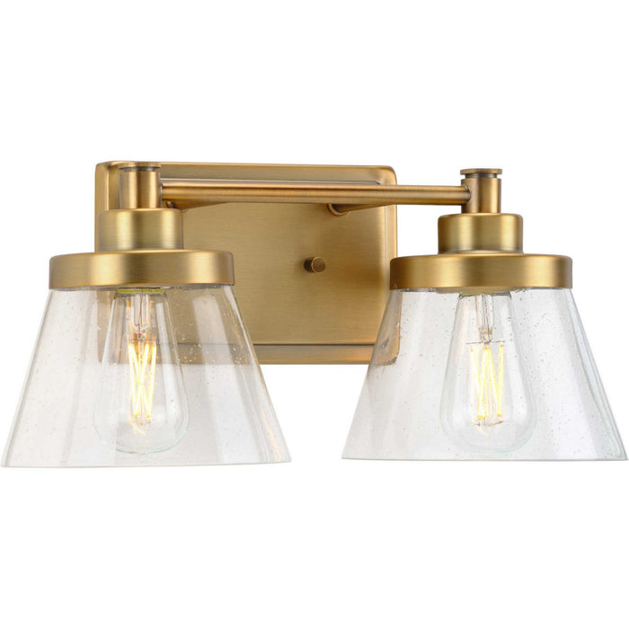 Progress Lighting P300349-163 Two Light Bath Bracket, Vintage Brass