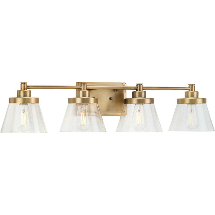 Progress Lighting P300351-163 Four Light Bath Bracket, Vintage Brass