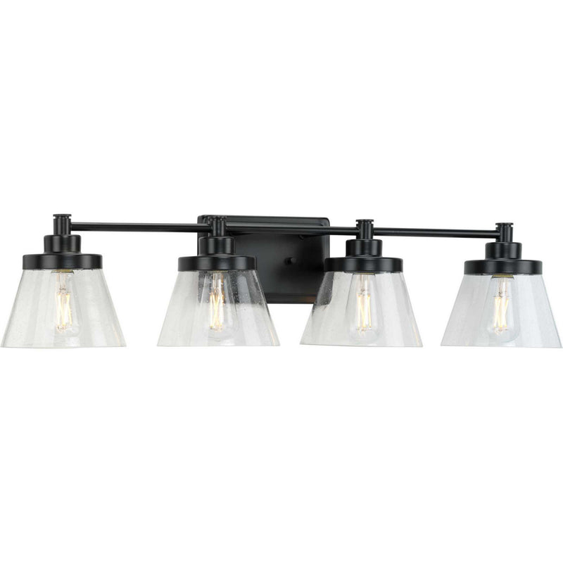 Progress Lighting P300351-31M Four Light Bath Bracket, Matte Black