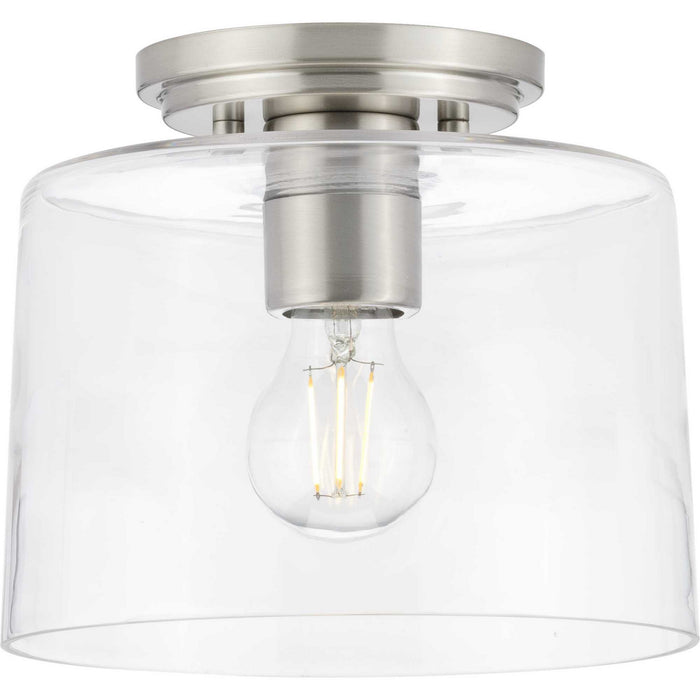 Progress Lighting P350213-009 One Light Flush Mount, Brushed Nickel