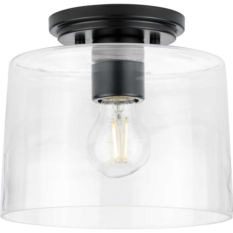 Progress Lighting P350213-31M One Light Flush Mount, Matte Black