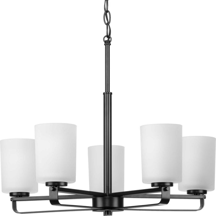 Progress Lighting P400286-31M Five Light Chandelier, Matte Black