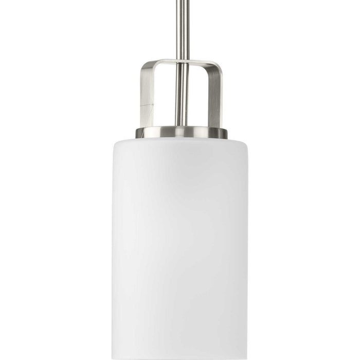 Progress Lighting P500341-009 One Light Mini Pendant, Brushed Nickel