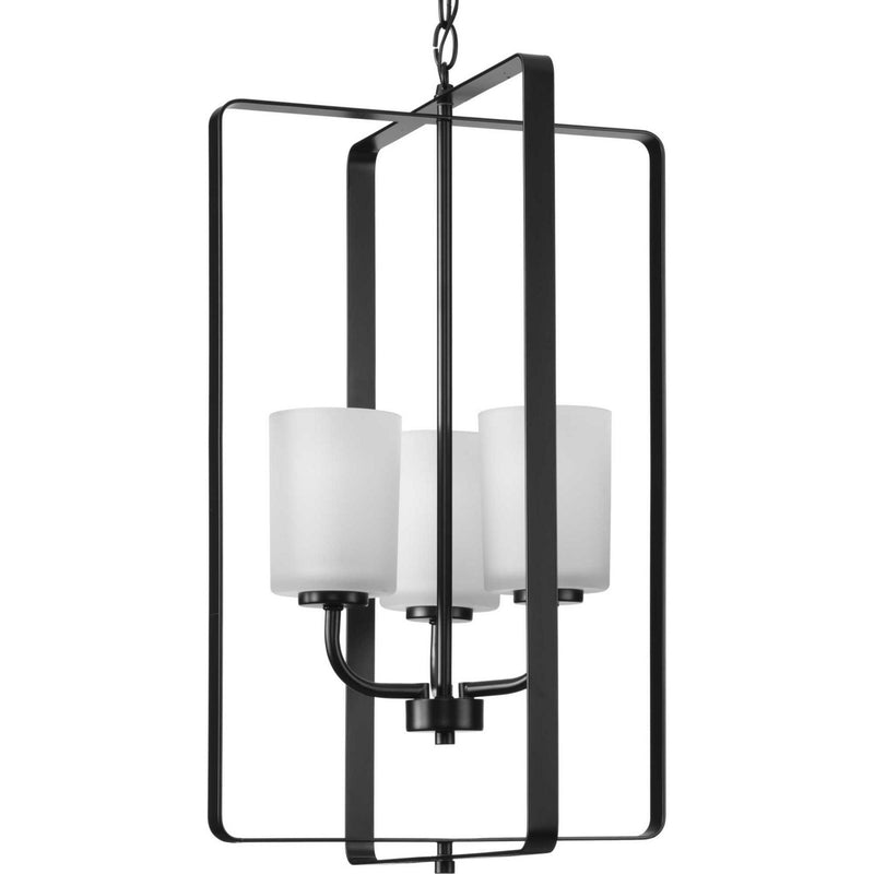 Progress Lighting P500342-31M Three Light Foyer Pendant, Matte Black