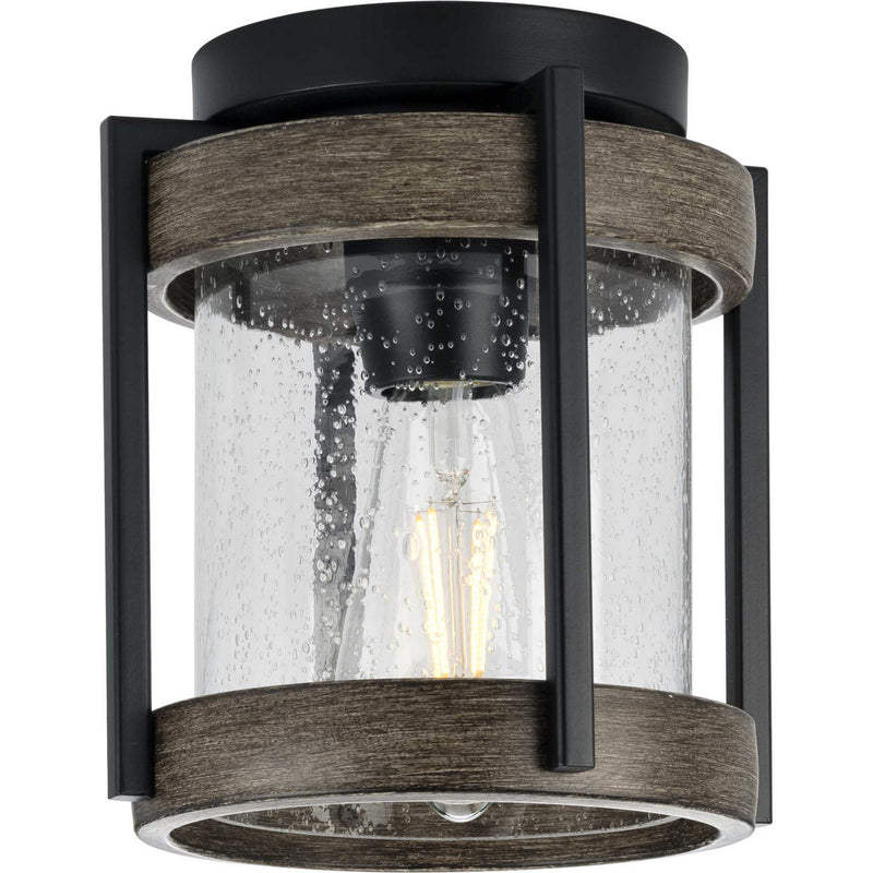 Progress Lighting P550109-31M One Light Outdoor Flushmount, Matte Black