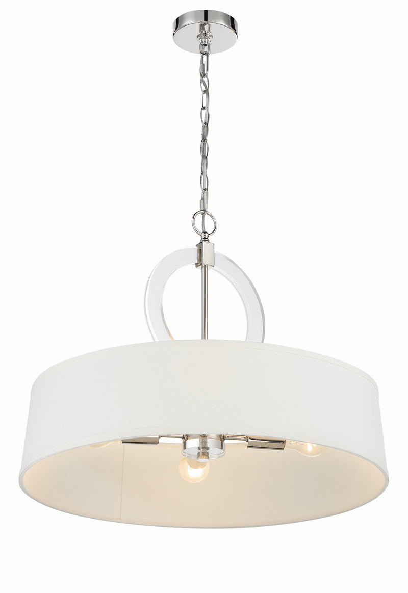 Minka-Lavery 2151-613 Four Light Pendant, Polished Nickel