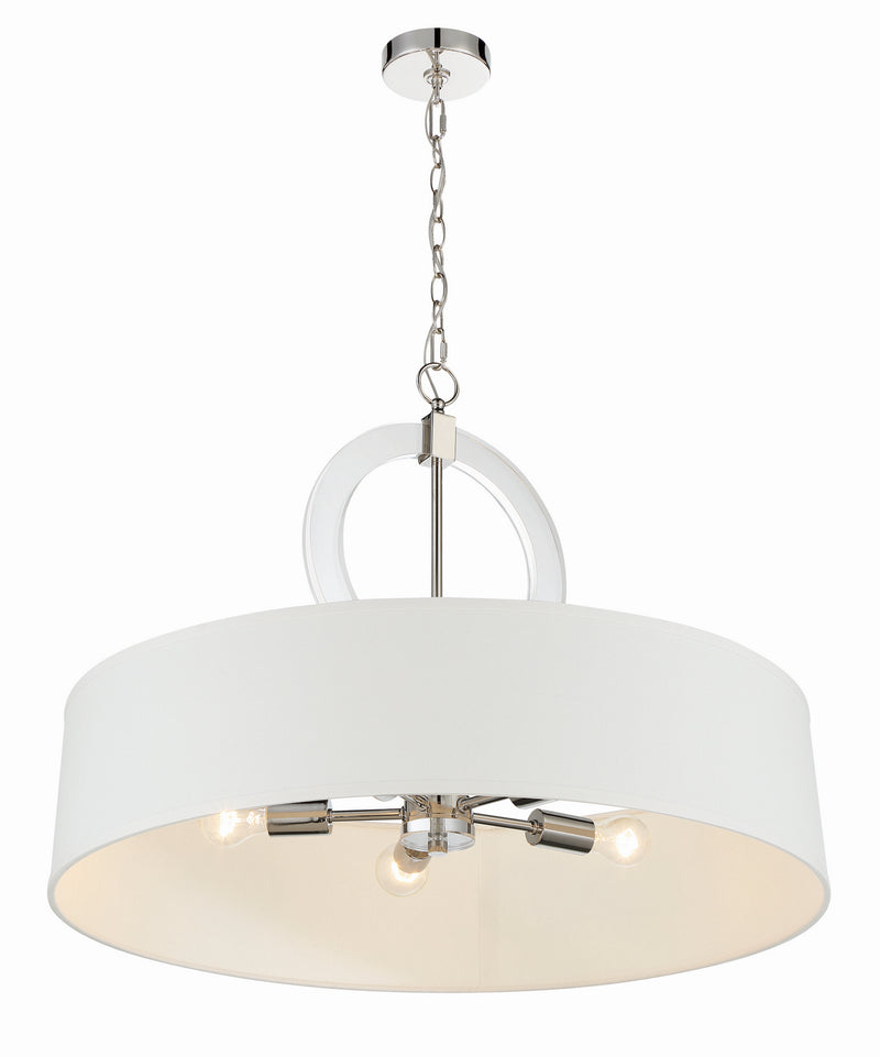 Minka-Lavery 2152-613 Five Light Pendant, Polished Nickel