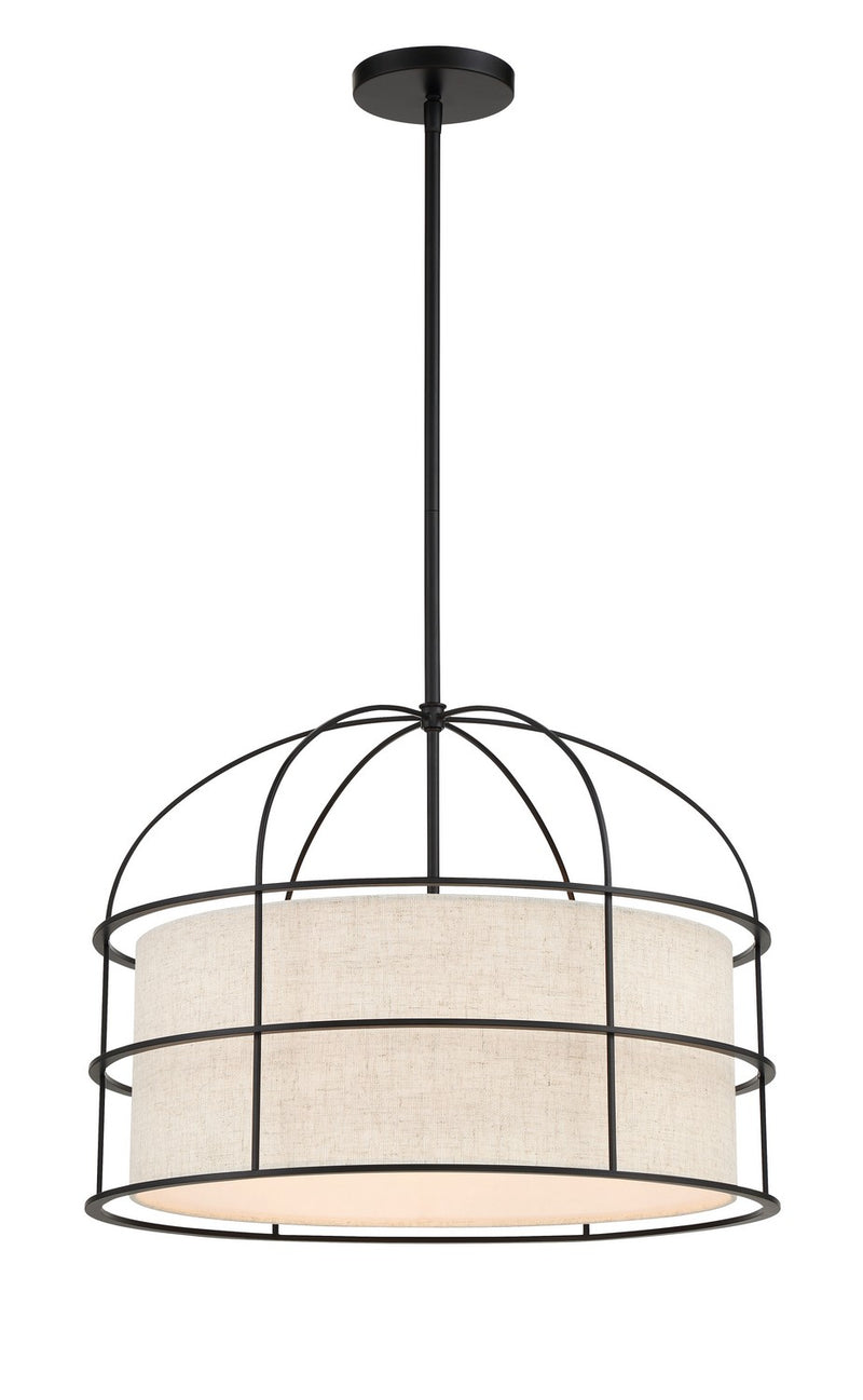 Minka-Lavery 2155-66A Five Light Pendant, Coal