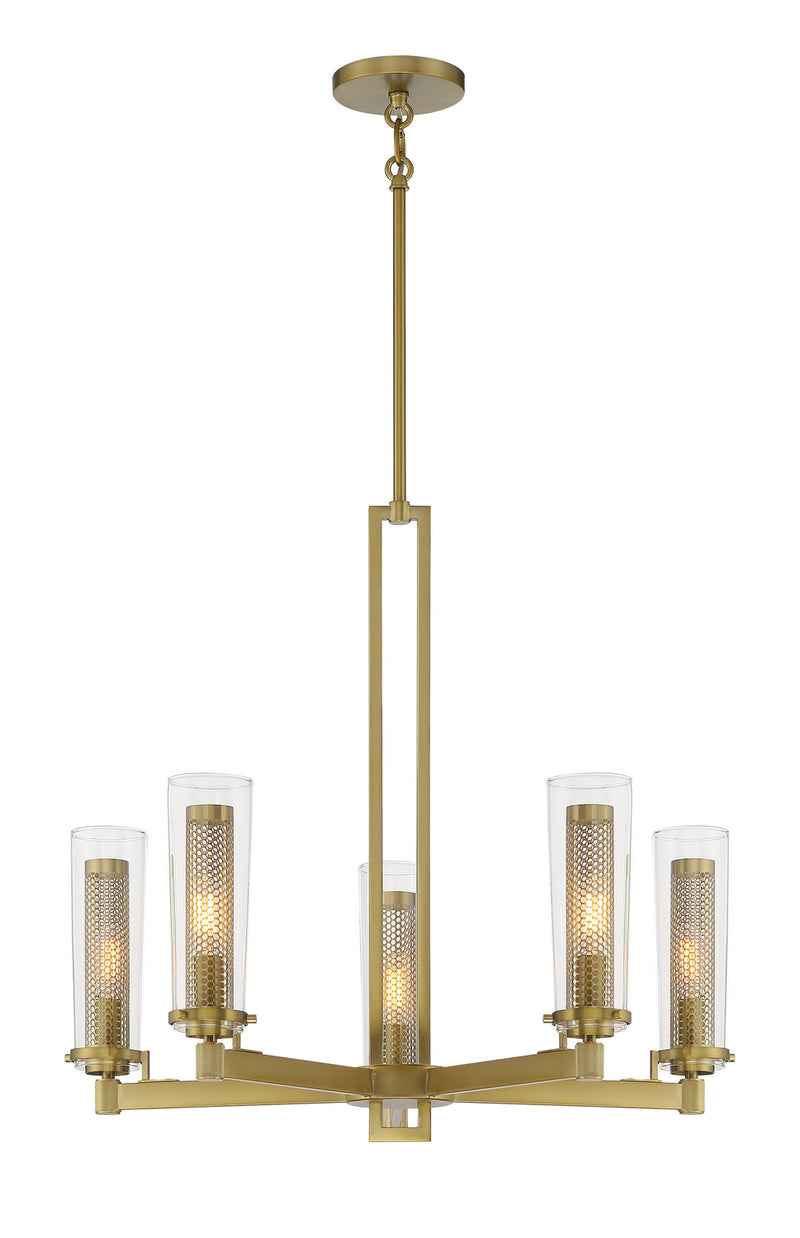 Minka-Lavery 2185-695 Five Light Chandelier, Soft Brass