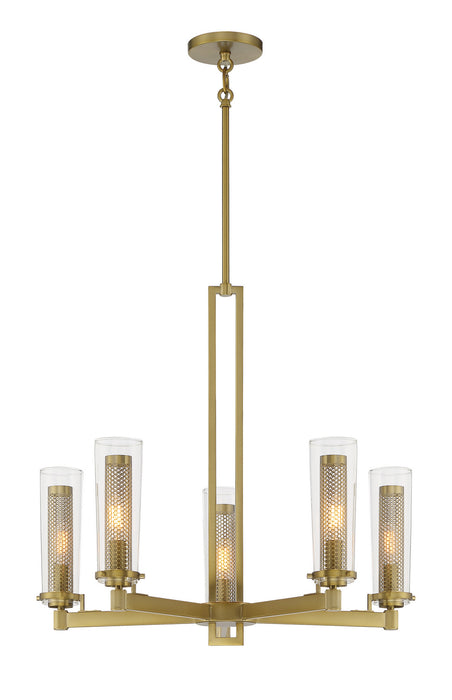 Minka-Lavery 2185-695 Five Light Chandelier, Soft Brass
