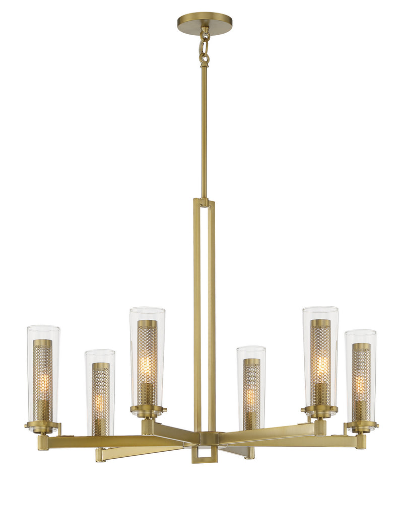 Minka-Lavery 2186-695 Six Light Chandelier, Soft Brass