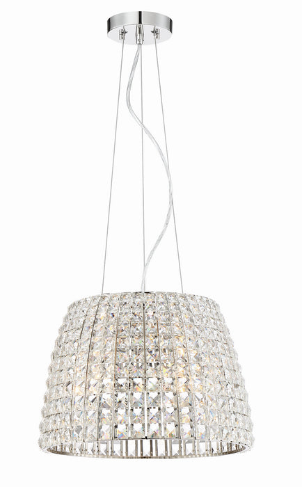 Minka-Lavery 2294-613 Three Light Pendant, Polished Nickel